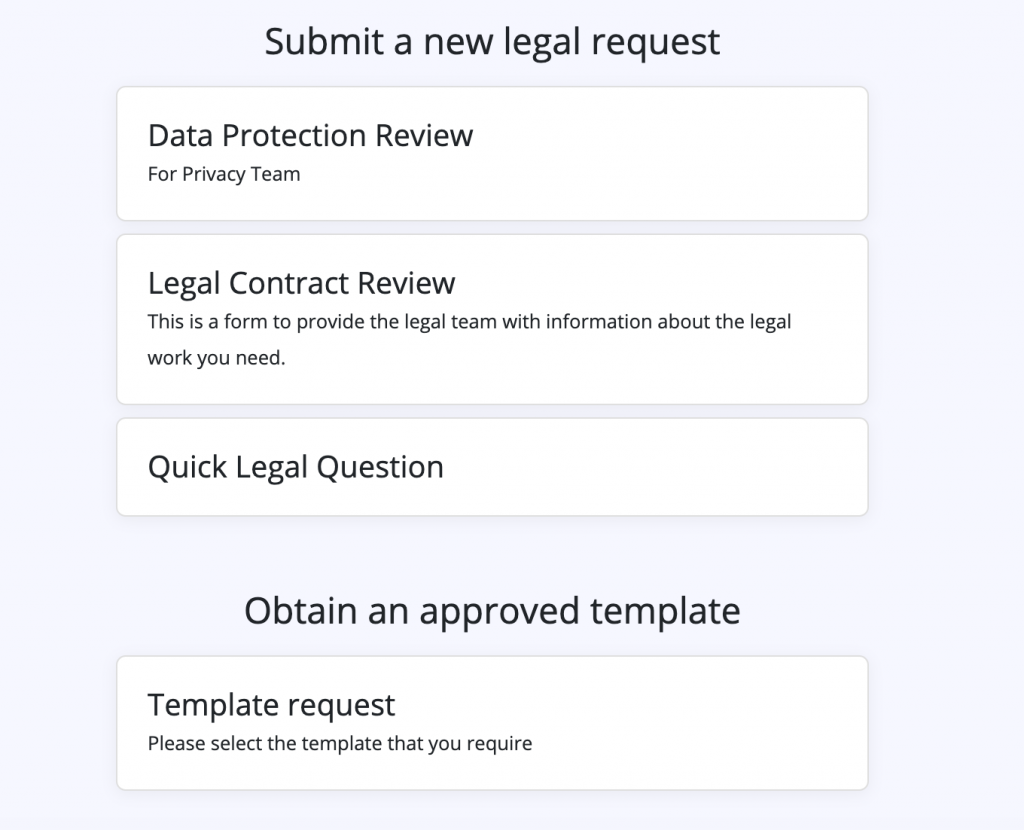 Legal Front Door Smart Legal Intake forms